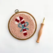 Begin To Punch Needle Kit - Candy Cane
