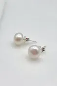 8mm White Pearl Studs