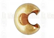 14COP3Y : 14 K Yellow Gold Plain Crimp Cover : 3 mm