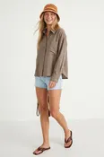 Abel Rolled Sleeve Shirt, Sable