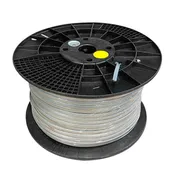 Steren 1000ft 28AWG 6C Telephone Modular Cable Flat Stranded Spool Silver
