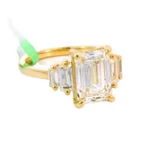 3 Carat Emerald Cut Lab Grown Diamond Ring