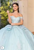 Lily’s Blue Off The Shoulder XV Gown #8055J