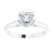 1.15 CT Diamond Solitaire Engagement Ring with Accent Diamonds