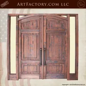3 Panel Double Doors: Semi Arched With Custom Sidelights – DD7567