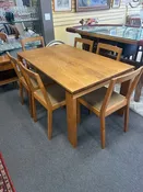 De La Espada Modern Solid Wood Dining Set Contemporary Style