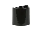 24-410 Black Smooth Disc Top Cap with 0.310 in orifice and PS10-1F Pressure Sensitive Liner