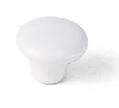 02942 White Knob, Porcelain Collection - Laurey
