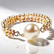 Gold and Pearl Bracelet