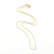 18k Gold Fill 18 Inch 1.45mm Diamond Cut Cable Chain