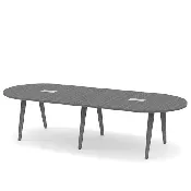10′ Wood Leg Oval Table