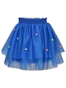 2 tier tutu skirt w/ pompom trims
