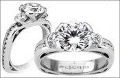 B. Three Stone Mounting #4664-d-d-sm