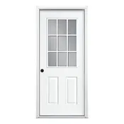 9 Lite Steel Front Door HR