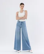 Battleground - High Rise Extreme Wide Leg Jeans
