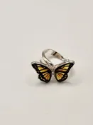 Amber Butterfly Amberman Ring