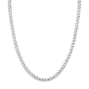 10K White Gold 5.7mm Concave Curban Curb Chain Necklace