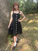 50s Black Piqué Sundress, Ramar of California