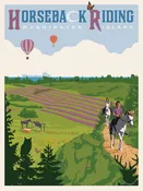 Horseback Riding on Washington Island Poster