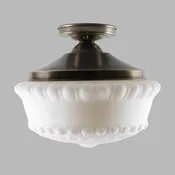12" Satin Opal Flush Mount Ceiling Fixture — Yankee Barn Lighting