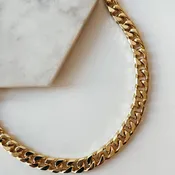 18k Gold Filled Curb Link Chain