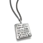 “The Greatest of These Is Love” – 1st Corinthians quote Necklace on Sterling Silver