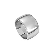 Alchemy 12mm Half Round 14k White Gold Band