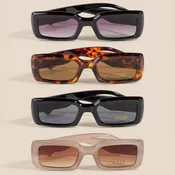 Thick Frame Rectangle Sunglasses Set