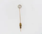 14K ROSE AND YELLOW GOLD DIAMOND STICK PIN