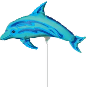 14" Ocean Blue Dolphin Balloon