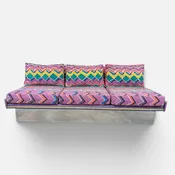 1970s Three-Seat Plinth Base Sofa