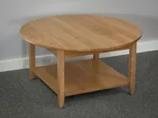 36″ ROUND COFFEE TABLE WITH SHELF