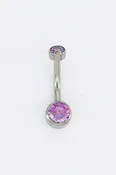 Pink Gem Navel Ring — Body Jewlz