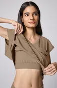 Bree Built-In Bra 1-Pocket Dolman Scrub Top