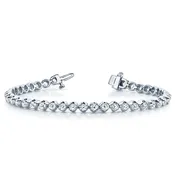14k In-Line Illusion Diamond Tennis Bracelet
