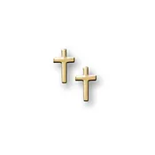 14KY Baby Cross Earrings