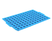 7mm Round PTFE-Coated Silicone Sealing Mat, Pre-Slit, Printed, 96-Plug, Blue, 10 Mats/Pack, 5 Packs/Case