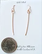 14K Gold Filled Handmade Earrings Drop Spikes