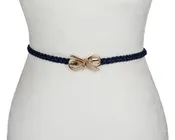 Women's Designer Braided Elastic Bow Belt