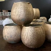 CRACKLE Gold Glass Candle Holders | QTY 13 — Fern Hill Design