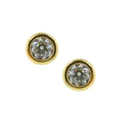18kt Yellow Gold and Diamond Stud Earrings — Scott Reising Jewelers