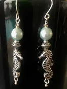 Hand Made One of a Kind Jewelry - Sea Horse Earrings #1