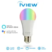 ISB600 7W, 600lm, E27/E26 Smart Multi-Color LED WiFi Light Bulb, Works with Alexa & Google Assistant