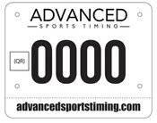 Advanced Sports Timing White Bib