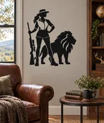 Adult Woman Safari Style Hunter Vinyl Decal - GirlsWithGunsCX013