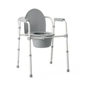 3-in-1 Folding Steel Commode