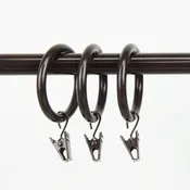 1-1/2" Curtain Rings w/ Clips (Set of 10)