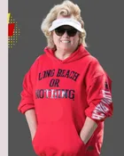 Red Hooded Sweatshirt (Long Beach Or Nothing)