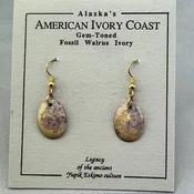 Fossil Walrus Gemtone Earrings Pair 01