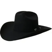 100% Wool Felt Cattleman No Elastic - Black